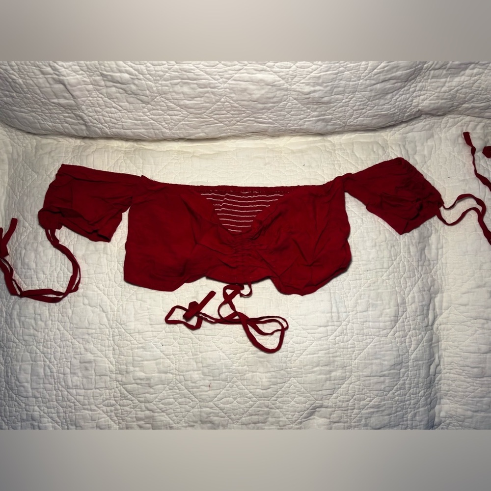 Red Two Piece Set - Picture 3 of 4
